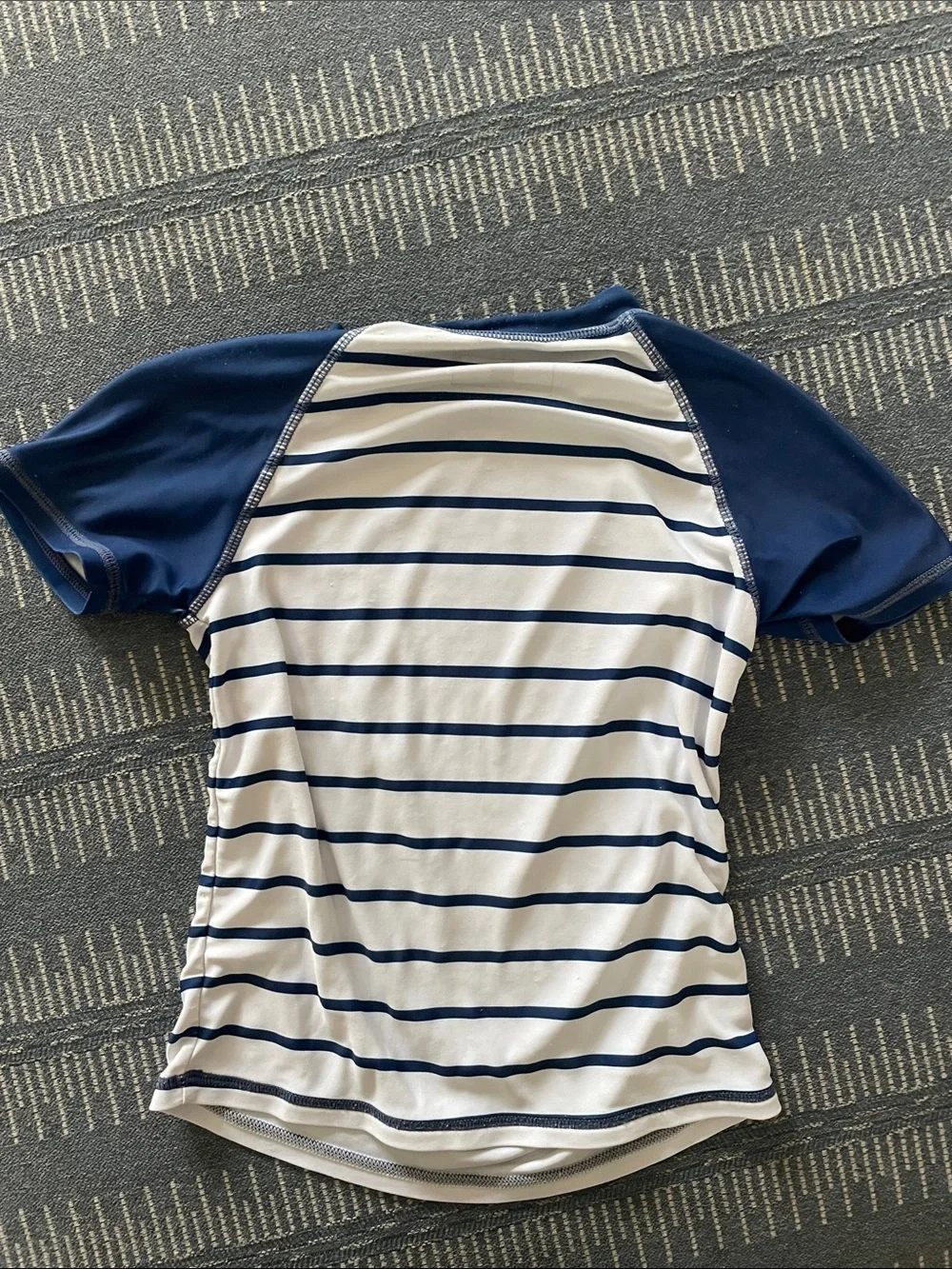 Andy & Evan Navy and White Striped Rashguard with Red Sunglasses Graphic